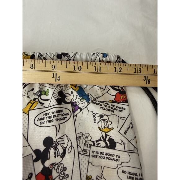Walt Disney World Parks Comic Strip Mickey Mouse Drawstring Cinch Bag Backpack - Picture 14 of 15